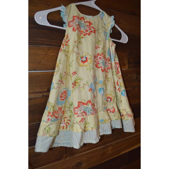 Baby Lulu Floral Dress Sleeveless Size 3T Spring Summer Ruffles - Picture 4 of 9